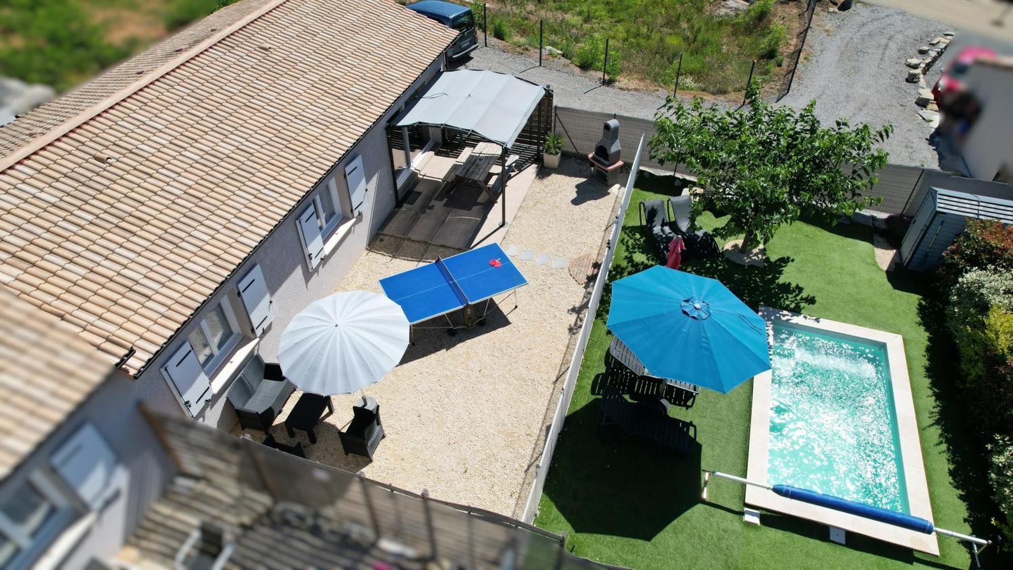 En Ardeche, Gite L'Odyssee Climatise Avec Sa Piscine Privee Et Chauffee Joyeuse Zewnętrze zdjęcie